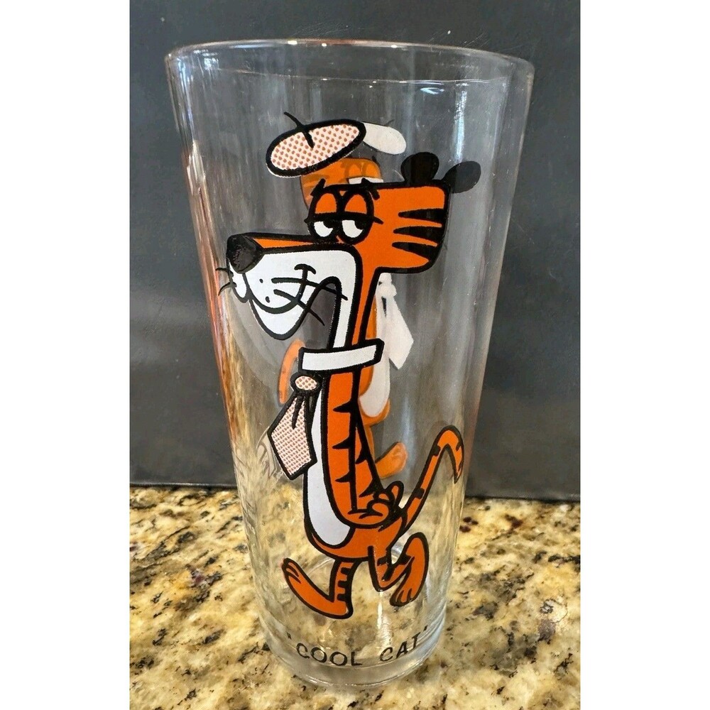 Vtg 1973 Pepsi Collector Series Warner Bros "Cool Cat" Pint Glass